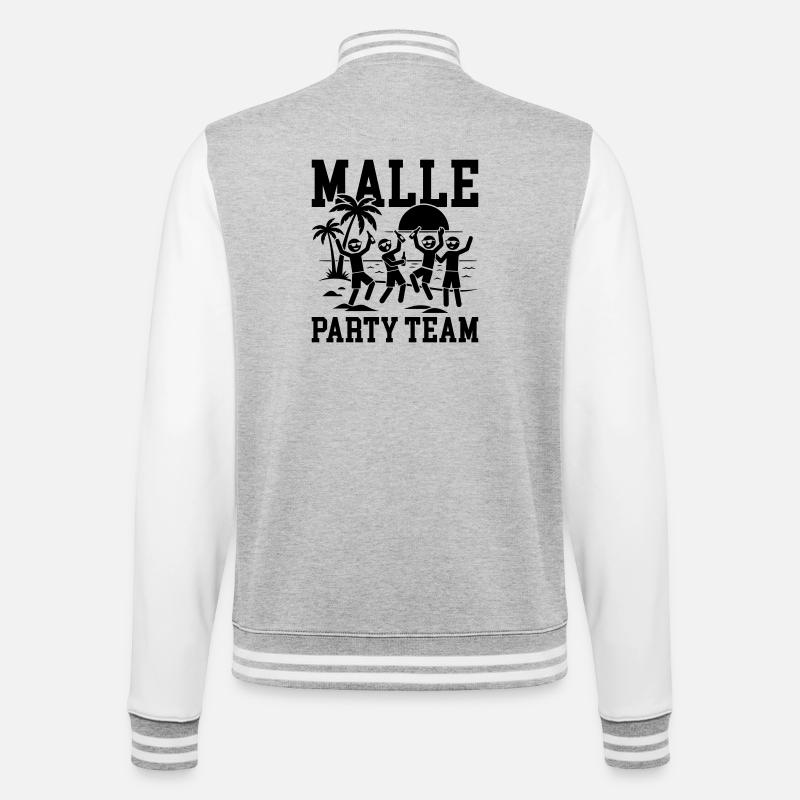Vacances de l’équipe Malle Party - Veste Teddy - gris chiné / blanc
