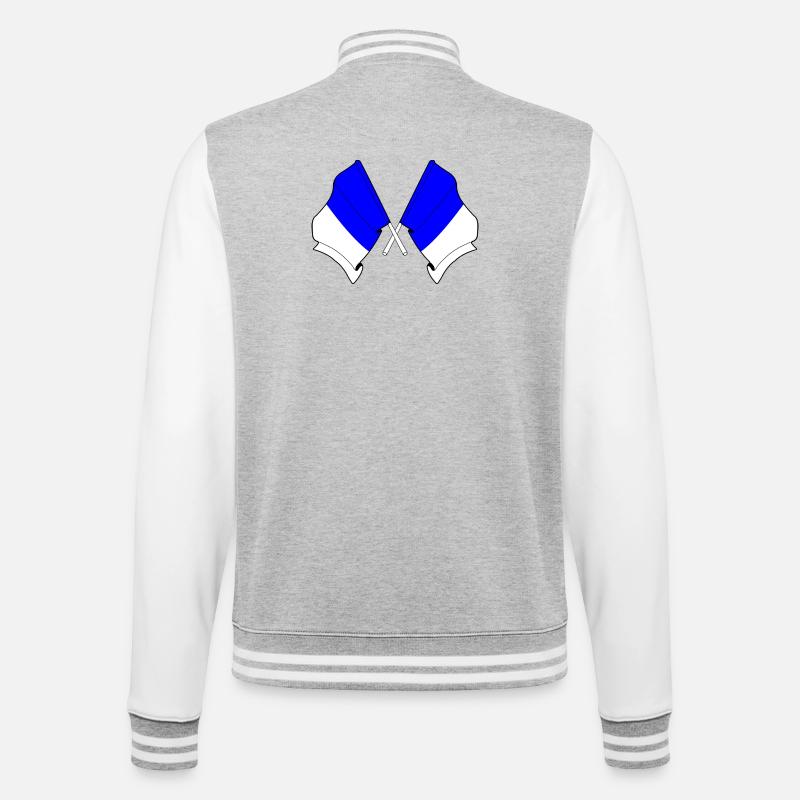 Spa Twin Flags - Veste Teddy - gris chiné / blanc