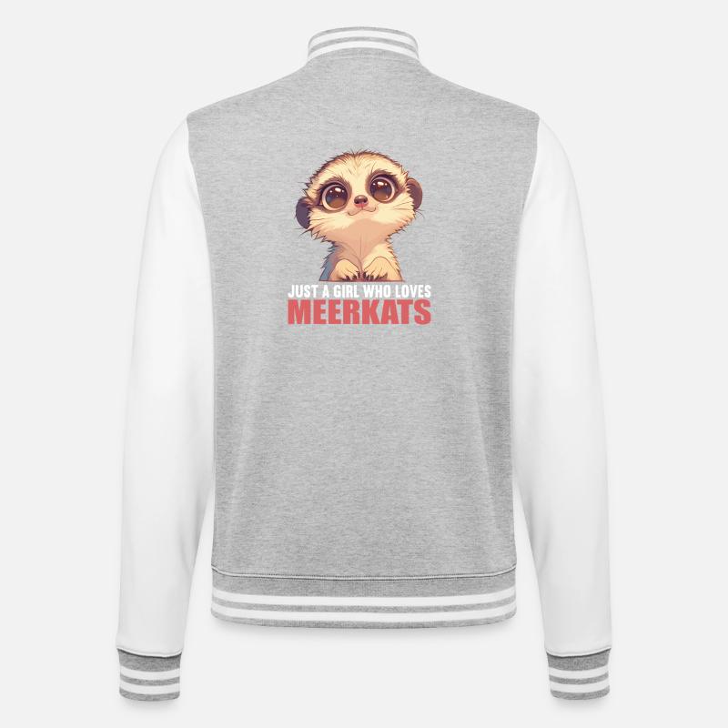 Suricate Erdmännchen - Veste Teddy - gris chiné / blanc