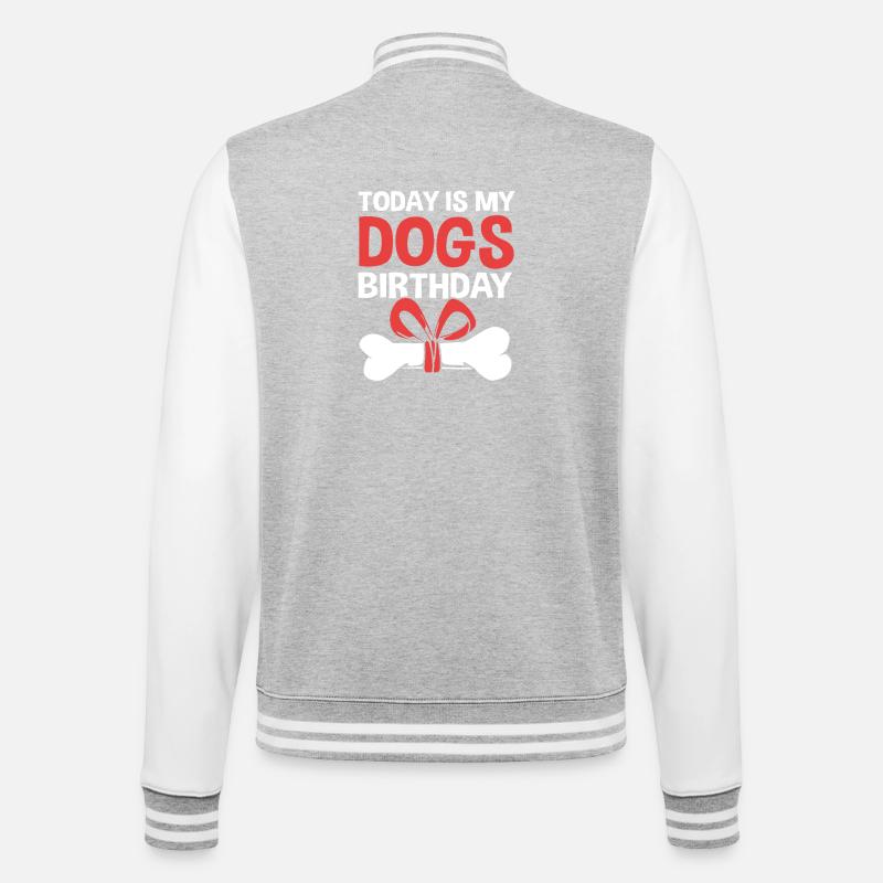 Cocker Spaniel Papa - College-Sweatjacke - Grau meliert/Weiß
