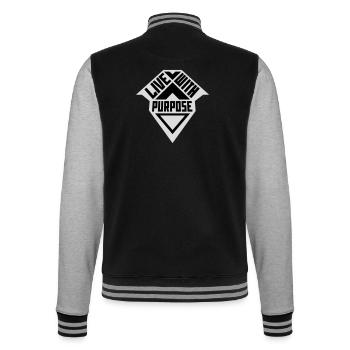 Vivre avec un but motivation sensée Mentalité dire - Veste Teddy - noir/gris chiné - Dos - Marisol (170cm)