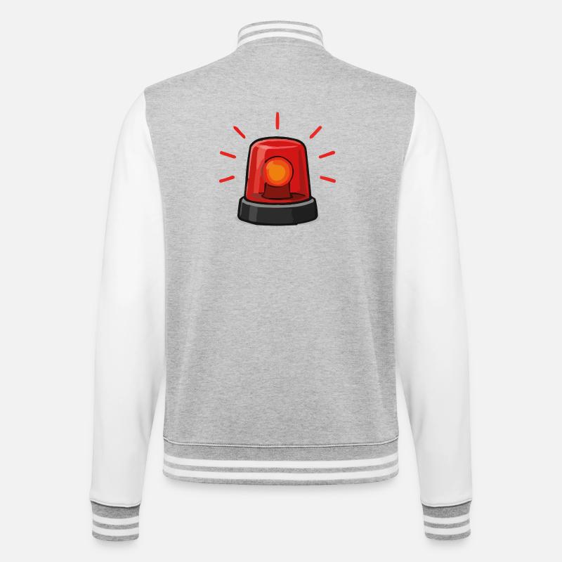Illustration du clignotant d’alarme rouge - Veste Teddy - gris chiné / blanc