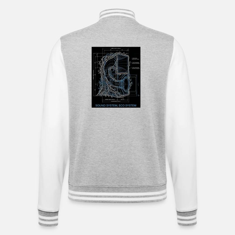 Système audio Eco - Veste Teddy - gris chiné / blanc