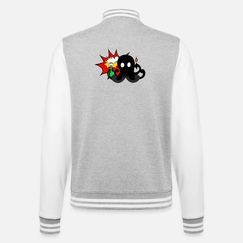 Explosion scientifique - Veste Teddy - gris chiné / blanc