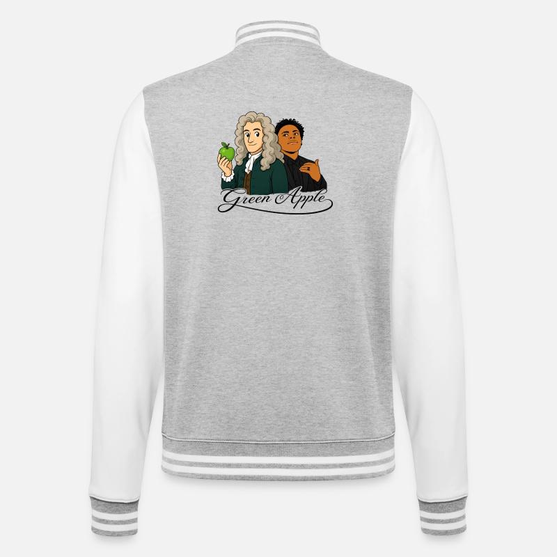 Pomme verte - Veste Teddy - gris chiné / blanc