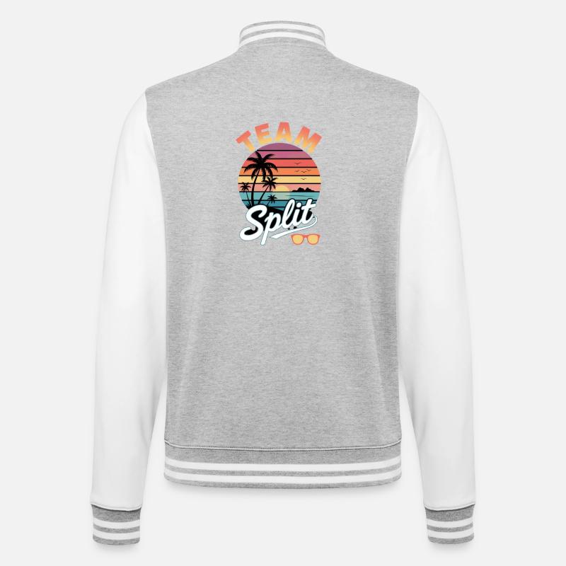 Équipe Split Sunset Tropics - Veste Teddy - gris chiné / blanc