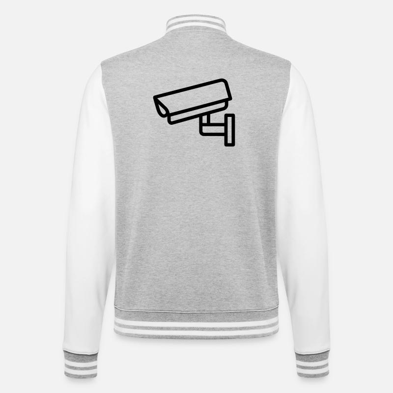Camera - College Sweat Jacket - heather grey/white