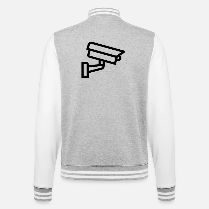 Camera - College Sweat Jacket - heather grey/white