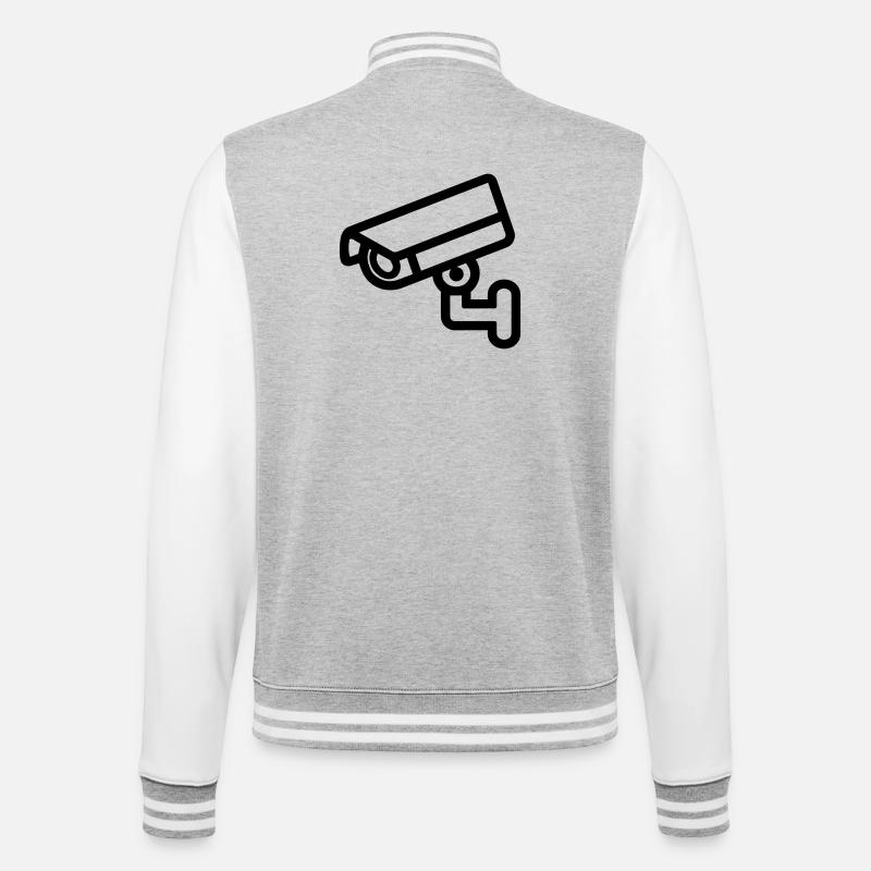 Camera - College Sweat Jacket - heather grey/white