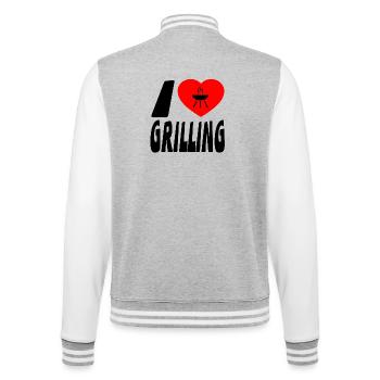 Griller - Veste Teddy - gris chiné / blanc - Dos - Marisol (170cm)