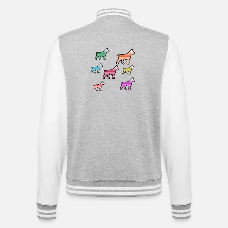 canine - Veste Teddy - gris chiné / blanc