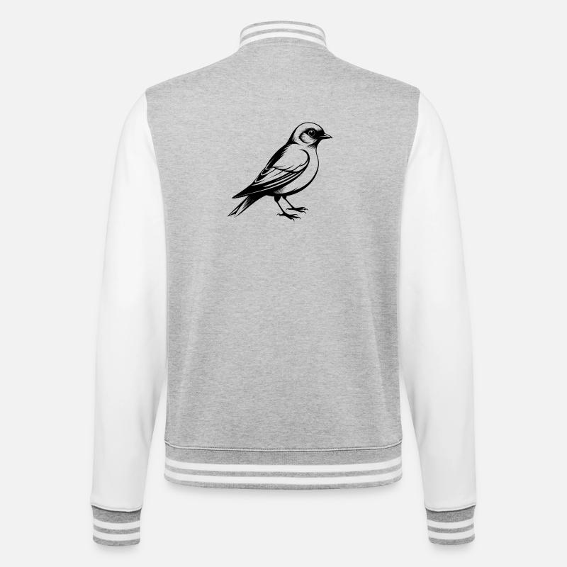 Merlebleu de l’Est - Veste Teddy - gris chiné / blanc
