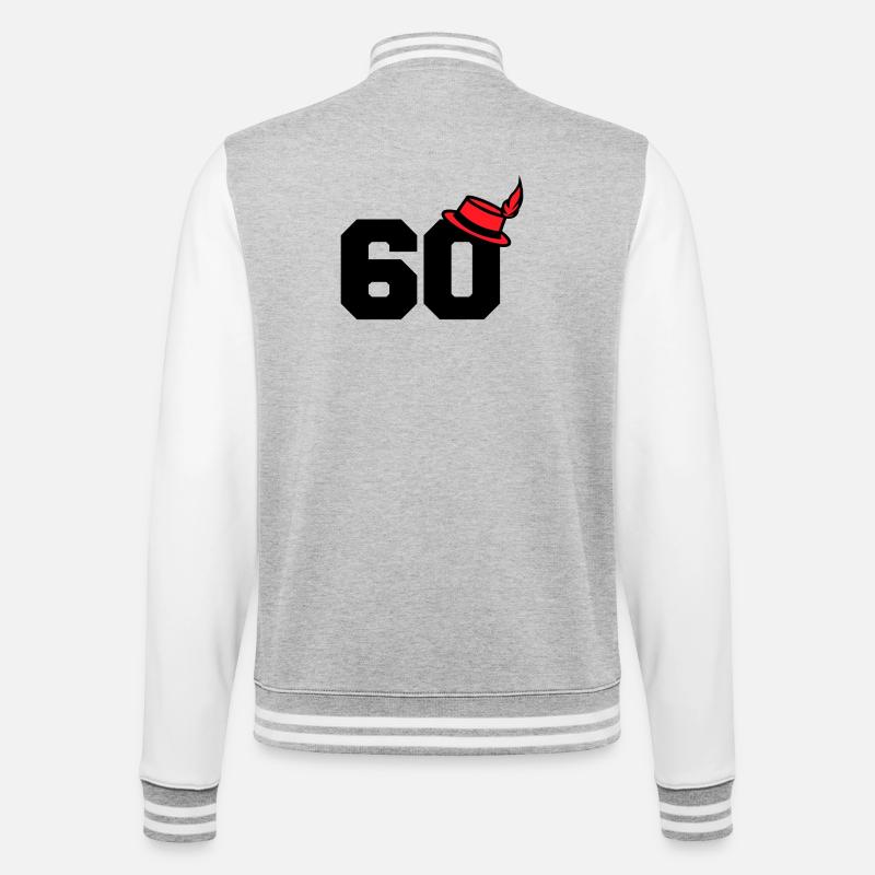 60 - Veste Teddy - gris chiné / blanc