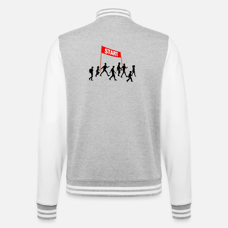 Walking Start Team - College Sweat Jacket - heather grey/white