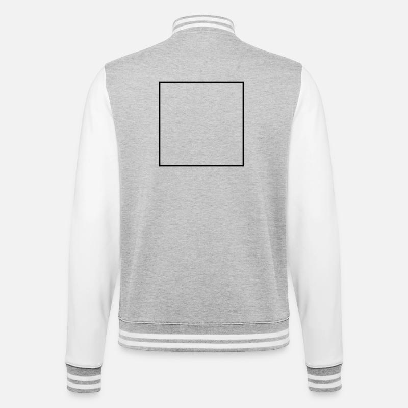 Square Empty - College Sweat Jacket - heather grey/white