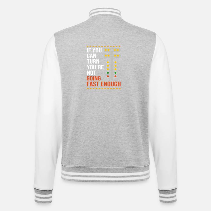 Course de dragsters - Veste Teddy - gris chiné / blanc