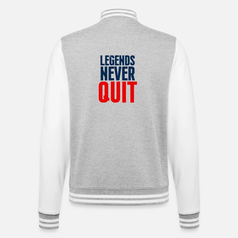 Legends Never Quit Bold - Veste Teddy - gris chiné / blanc