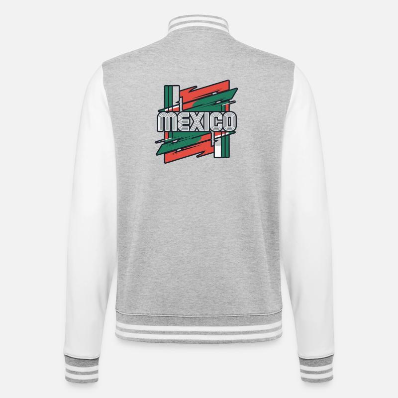 Mexico - College Sweat Jacket - heather grey/white