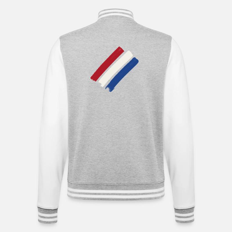 Netherlands - College Sweat Jacket - heather grey/white
