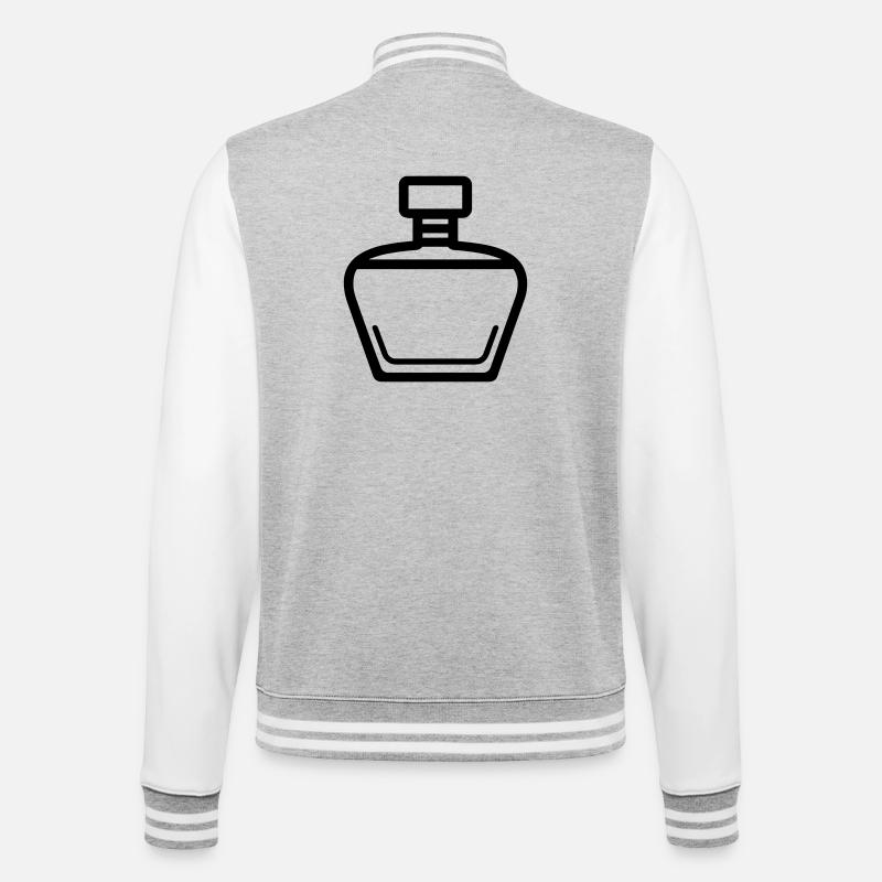 flacon de parfum - Veste Teddy - gris chiné / blanc