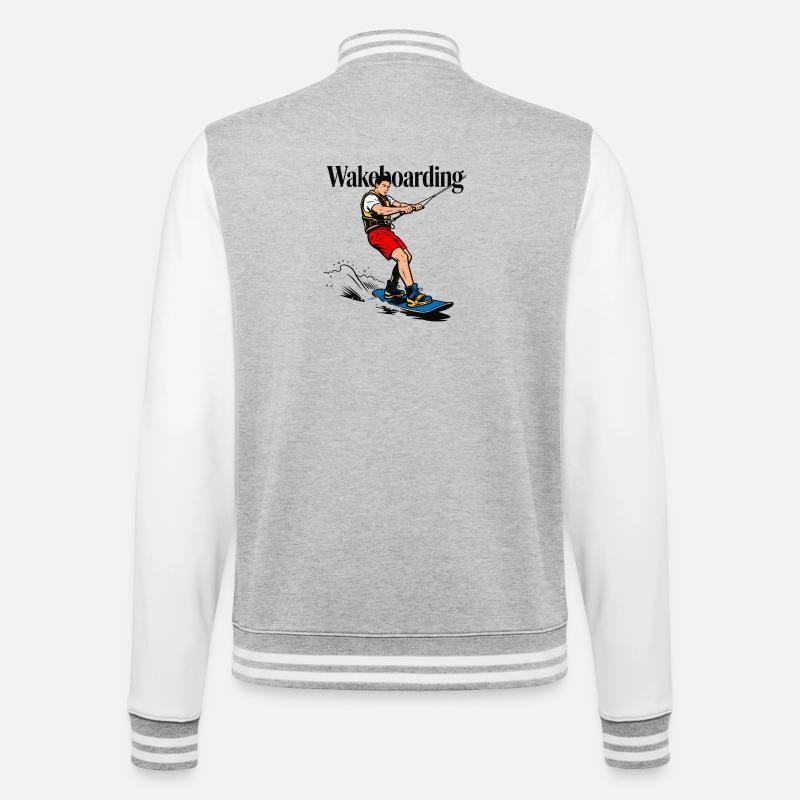 Wakeboarder - Veste Teddy - gris chiné / blanc