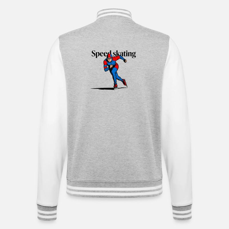 Skating - College Sweat Jacket - heather grey/white