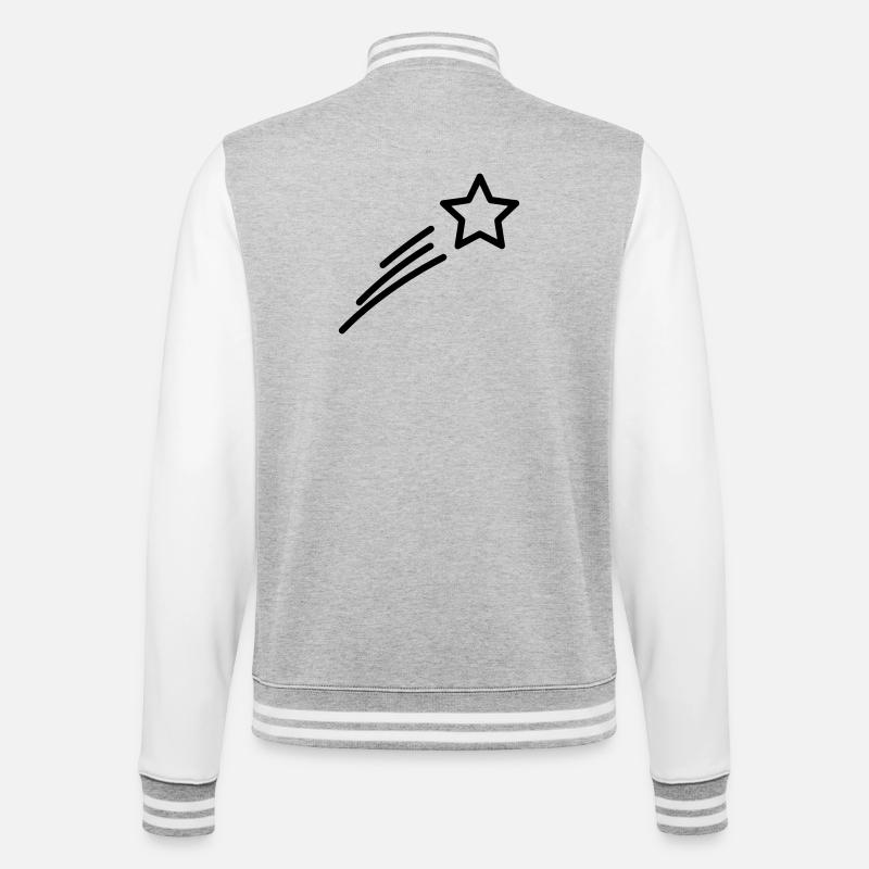 shooting star - College Sweat Jacket - heather grey/white
