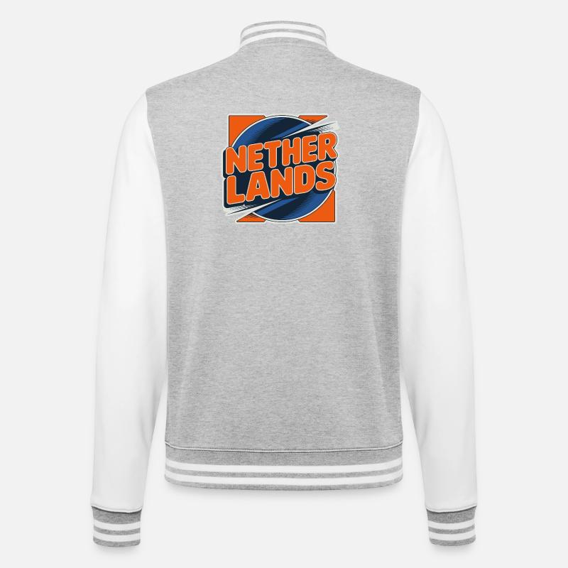 Netherlands - College Sweat Jacket - heather grey/white
