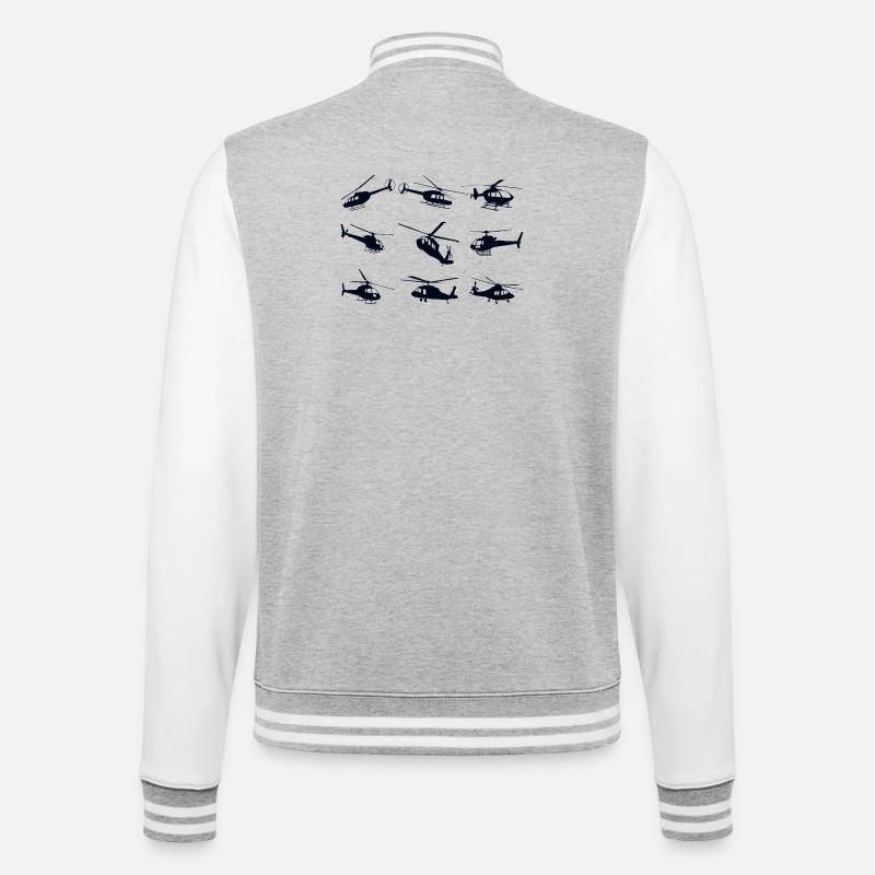 Helicopter Helicopeter - College Sweat Jacket - heather grey/white