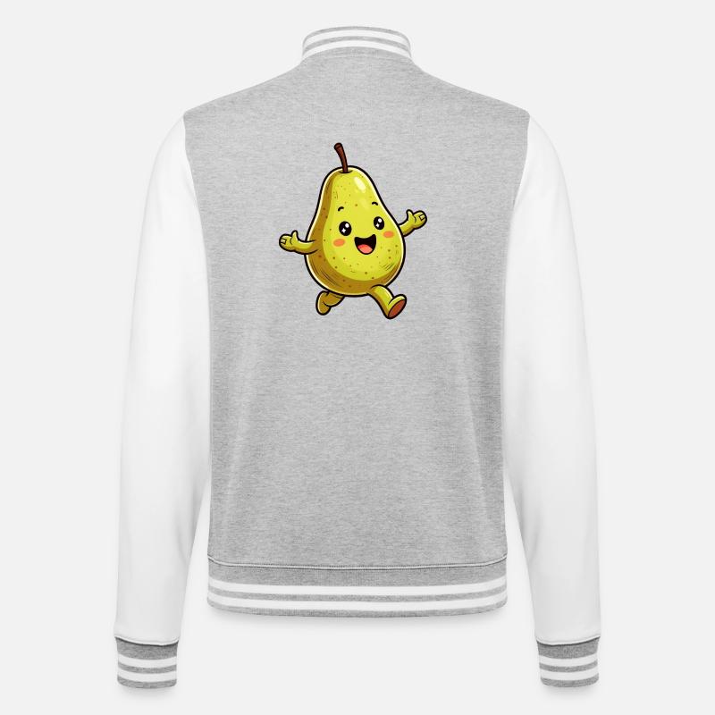Walking Bulb - College Sweat Jacket - heather grey/white