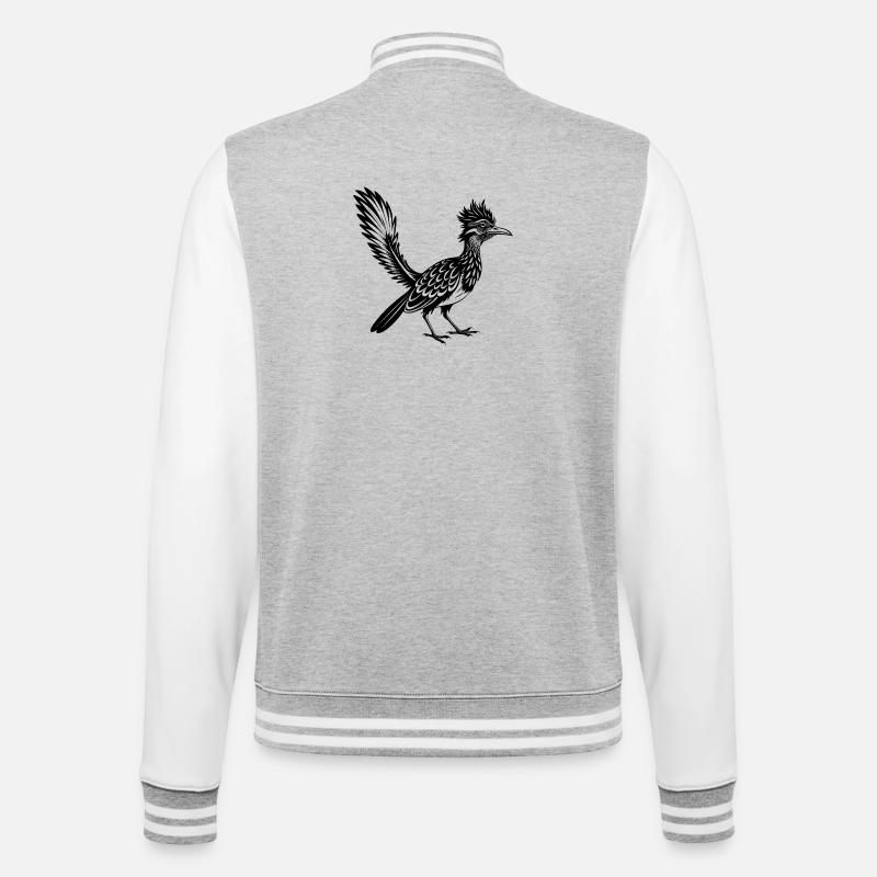 Greater Roadrunner - College Sweat Jacket - heather grey/white