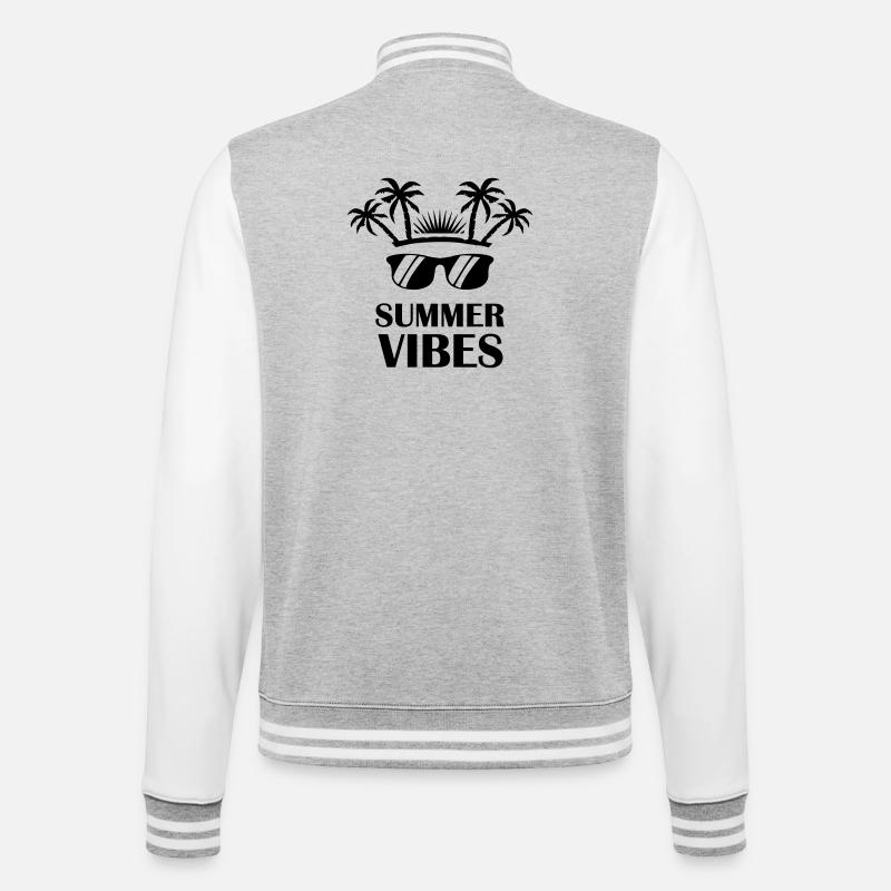 summer_vibes- - College Sweat Jacket - heather grey/white