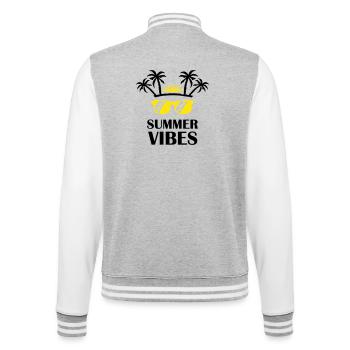Sonnenbrillen Sunrise Grafik - College-Sweatjacke - Grau meliert/Weiß - Hinten - Marisol (170cm)