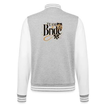 Club de la Mariée - Boule disco ! - Veste Teddy - gris chiné / blanc - Dos - Marisol (170cm)