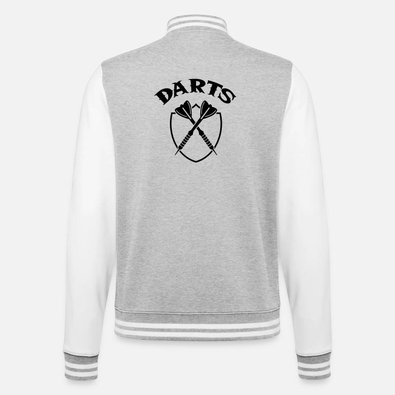 darts - College Sweat Jacket - heather grey/white