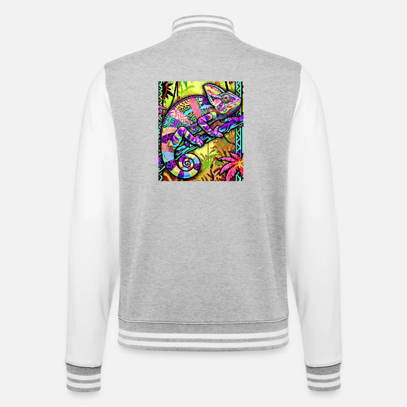 chameleon - College Sweat Jacket - heather grey/white