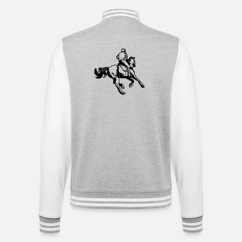 Equestrian - College Sweat Jacket - heather grey/white