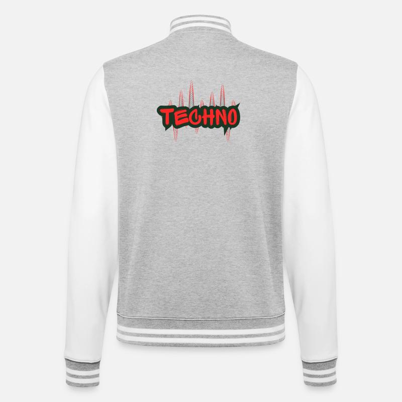 Nuit Techno Graffiti - Veste Teddy - gris chiné / blanc