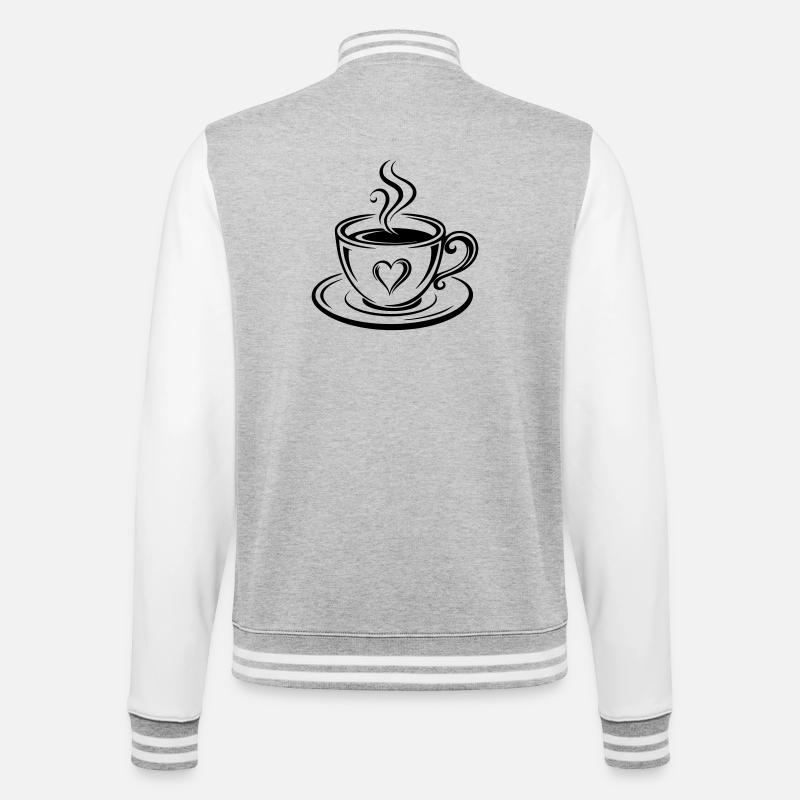 Coffee Mug - College Sweat Jacket - heather grey/white