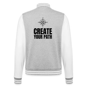 Create Your Path - College Sweat Jacket - heather grey/white - Back - Marisol (170cm)