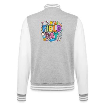 Field Day Colour Splash - College Sweat Jacket - heather grey/white - Back - Marisol (170cm)