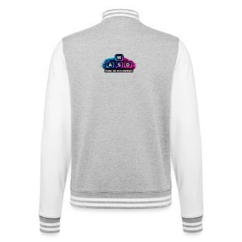Gaming Tastatur Dinge, die mich Bewegen WASD - College-Sweatjacke - Grau meliert/Weiß - Hinten - Marisol (170cm)