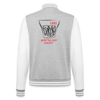 Espresso - College-Sweatjacke - Grau meliert/Weiß - Hinten - Marisol (170cm)