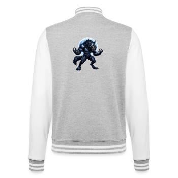 loup-garou - Veste Teddy - gris chiné / blanc - Dos - Marisol (170cm)