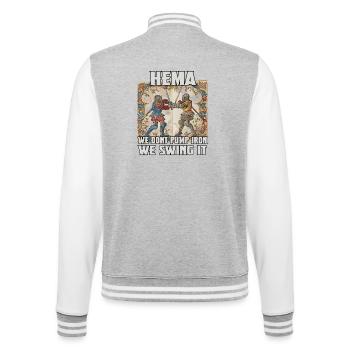 HEMA, Moyen Âge & Tournois des Chevaliers Cadeau HEMA - Veste Teddy - gris chiné / blanc - Dos - Marisol (170cm)