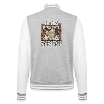 Champion HEMA Armure médiévale et combat - Veste Teddy - gris chiné / blanc - Dos - Marisol (170cm)