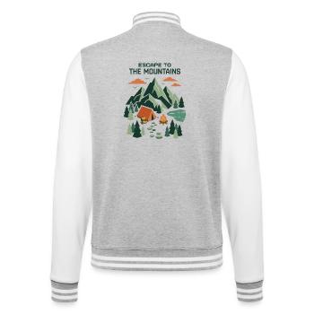 Randonnée - Aventure en plein air - Évasion à la montagne - Veste Teddy - gris chiné / blanc - Dos - Marisol (170cm)