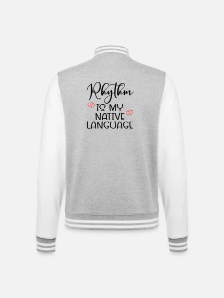 Rhythm Dance Language - College Sweat Jacket - heather grey/white