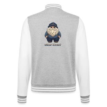 Plattdüütsch Edition: Oller Knust - College-Sweatjacke - Grau meliert/Weiß - Hinten - Marisol (170cm)