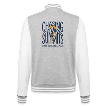 Trailrunning – Summints jagen, nicht Ziellinien - College-Sweatjacke - Grau meliert/Weiß - Hinten - Marisol (170cm)
